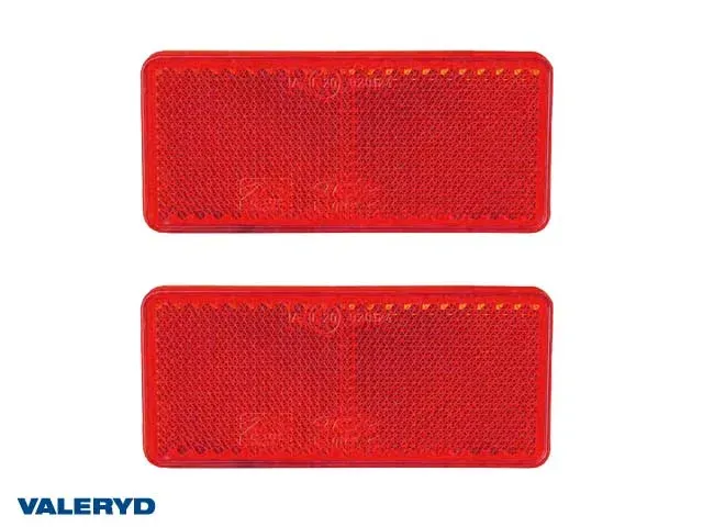 Marin & Fritid Reflex 90x40 mm röd självhäftande 2-pack