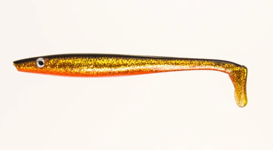 Maxximus Lamprey fiskedrag 20 cm gold glitter 2-pack