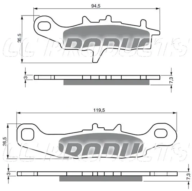 Marin & Fritid Bromsbelägg Kawasaki Suzuki fram