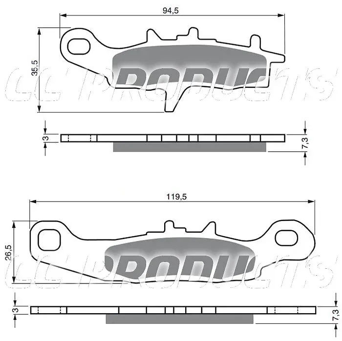 Marin & Fritid Bromsbelägg Kawasaki Suzuki fram