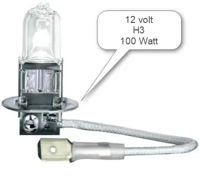 Marin & Fritid glödlampa H3 12V 100W universal
