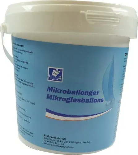 Marin & Fritid Microglasballonger 1 liter grå fyllnadsmedel