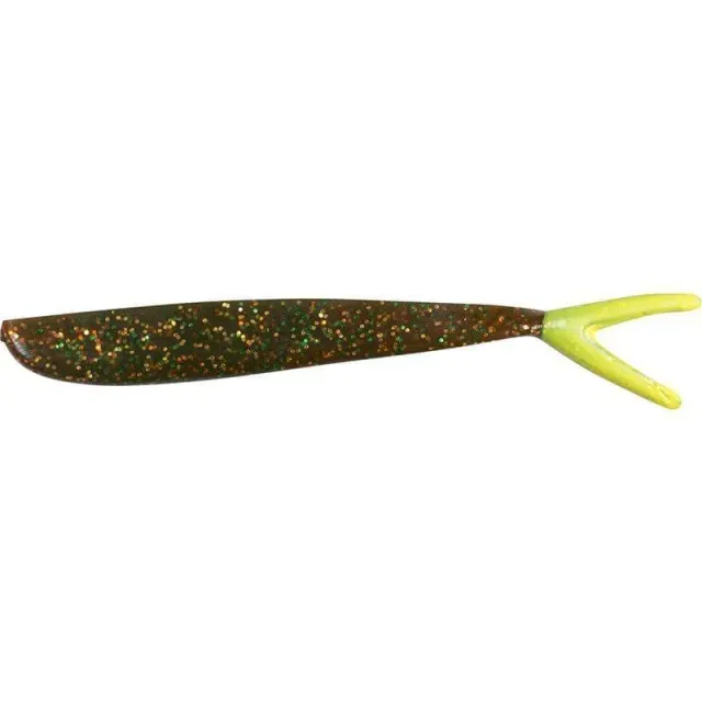 Marin & Fritid Twin Tail jigg 7,5 cm motoroil yellow tail