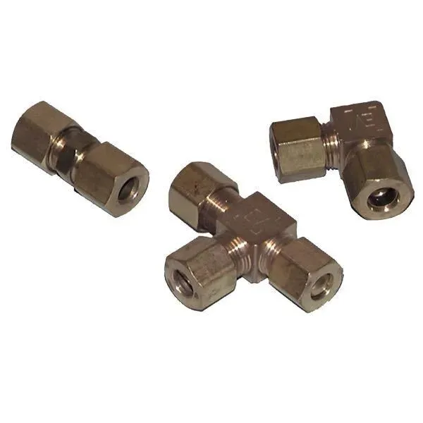 Marin & Fritid T-stycke mässingskoppling 8 mm gasolrör