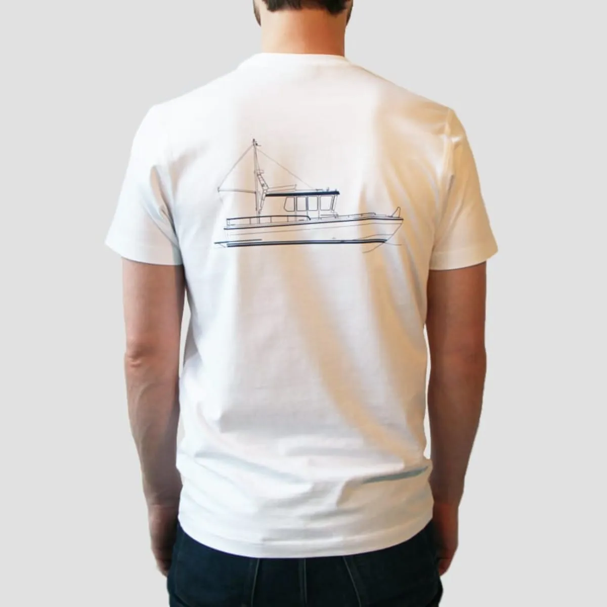 Targa Boats T-shirt bomull marinblå L klassisk