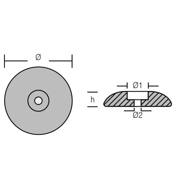 1852 Zink roderanod 50 mm 83 g zink