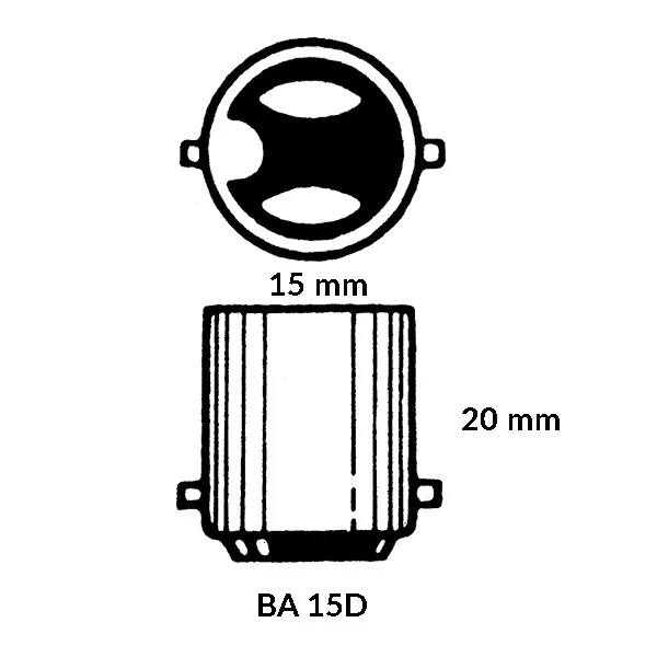 Marin & Fritid kullampa 24V 15W BA15D 25,5x45