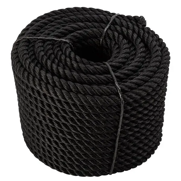 Marin & Fritid PP-lina 12 mm 30 m svart 3-slagen