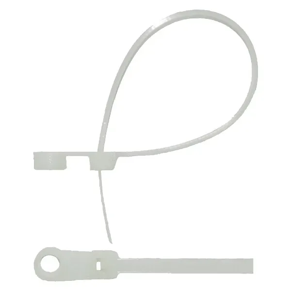 Marin & Fritid Buntband vita med hål 145x3,6 mm 20-pack