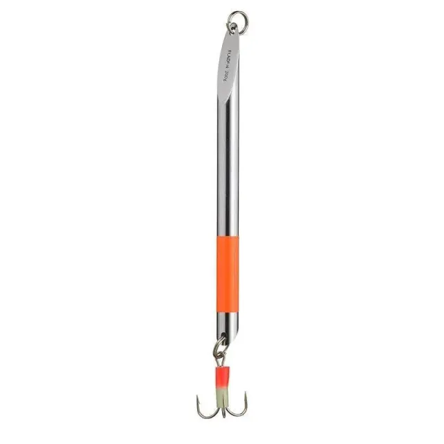 Marin & Fritid rundpilk 12° 200g silver red tape skuren
