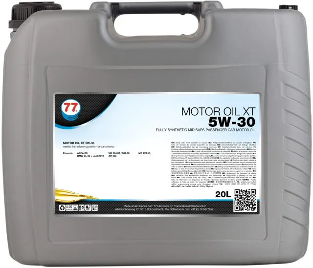 77 Motor Oil XT 5W-30 motorolja 20 liter Low SAPS