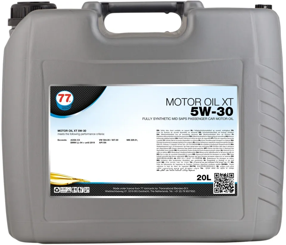 77 Motor Oil XT 5W-30 motorolja 20 liter Low SAPS