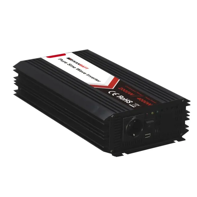 Marin & Fritid Skanbatt 24V 2000W växelriktare ren sinus