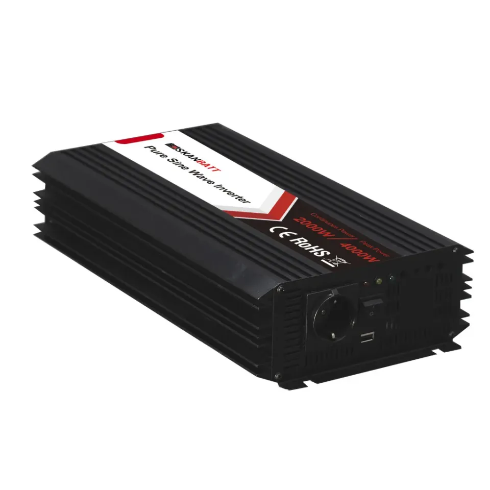 Marin & Fritid Skanbatt 24V 2000W växelriktare ren sinus