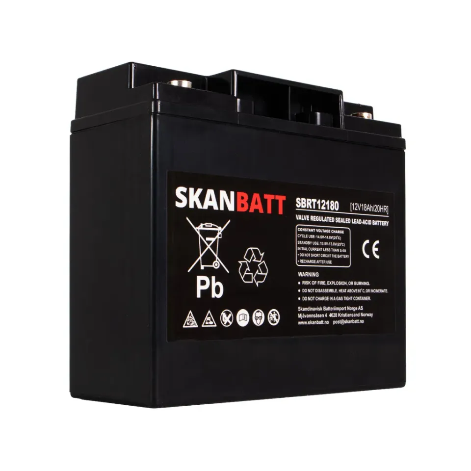 Skanbatt AGM batteri 12V 18Ah SBRT12180 M5
