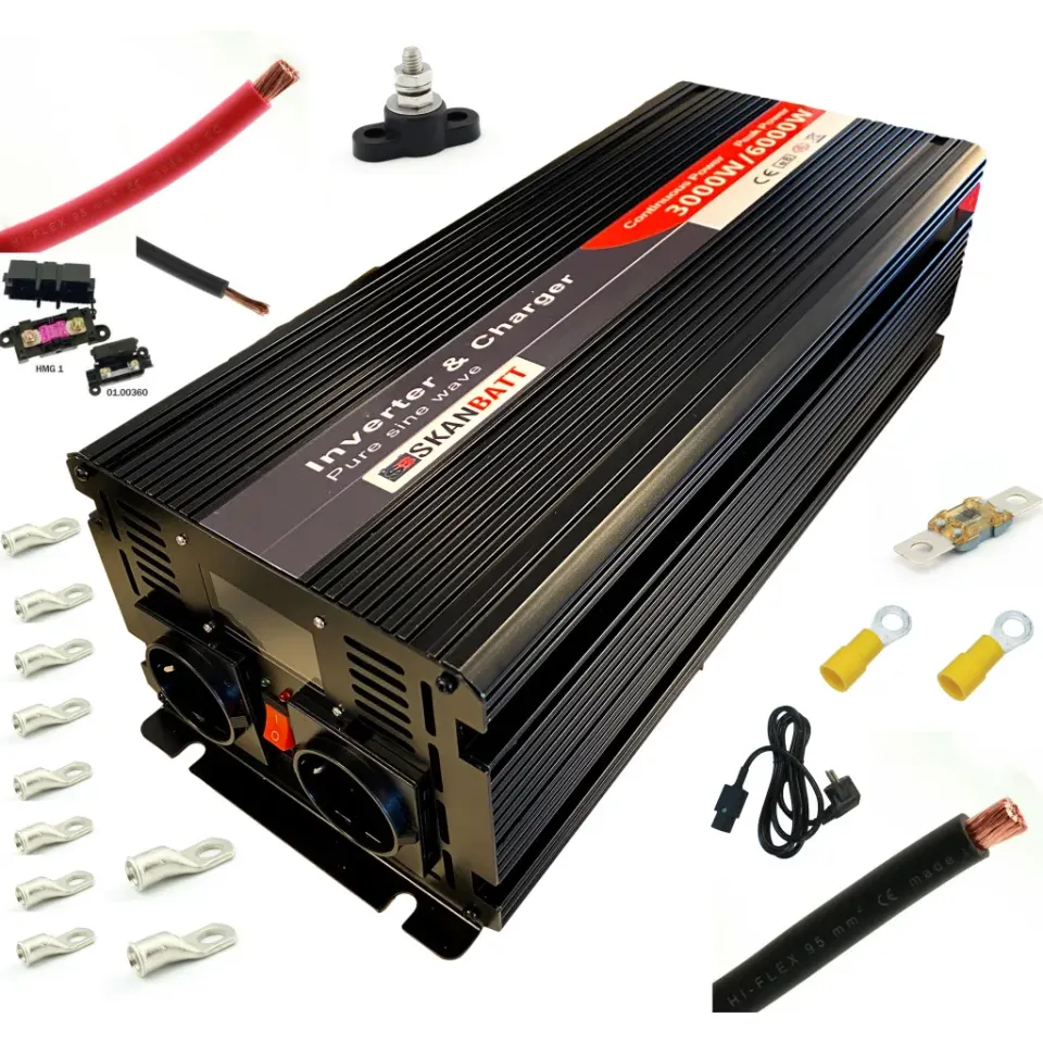 Skanbatt Mega 3000W inverter strömpaket 12V