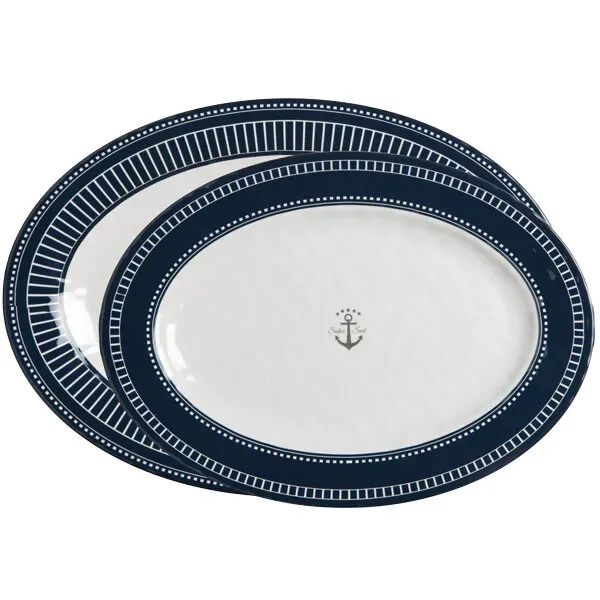 Sailor Soul serveringsfat ovalt melamin 2-pack nautisk